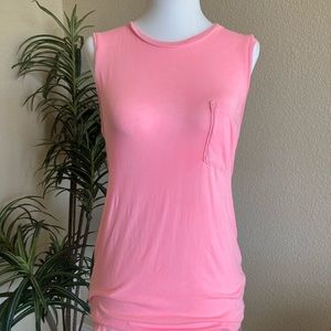 J.Crew 100% cotton neon pink tank top